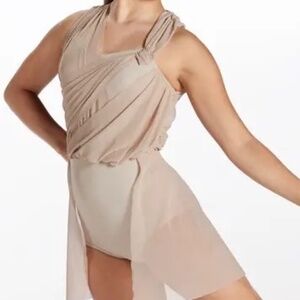 Weissman Asymmetric Draped Leotard